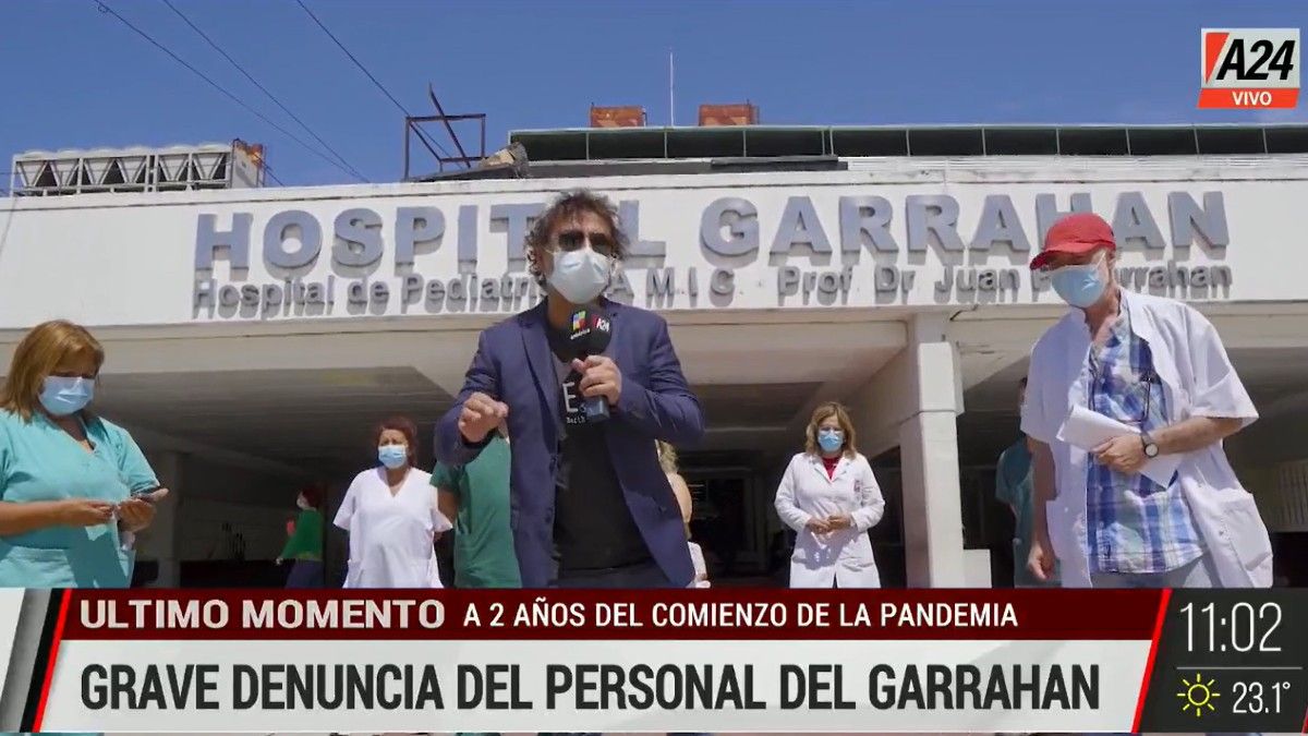 Un informe de A24 muestra las graves denuncias del personal del Hospital Garrahan.&nbsp;
