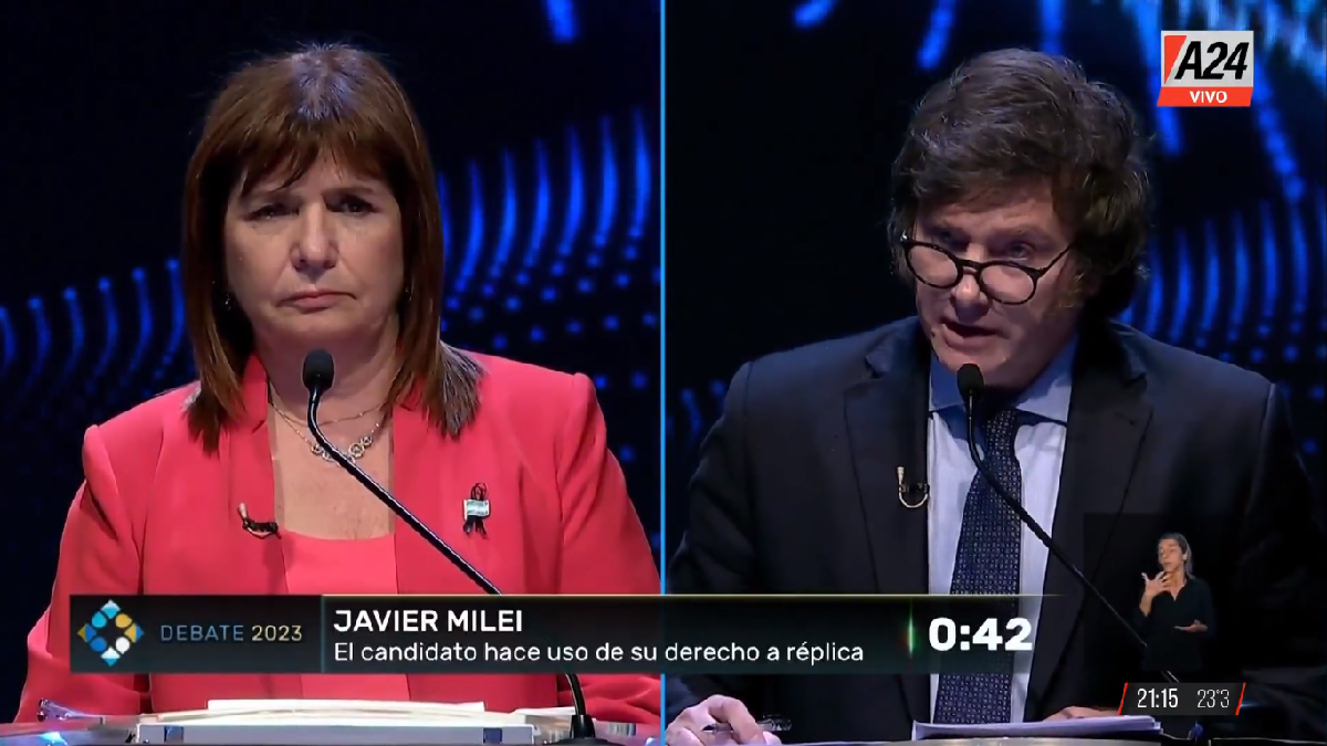 Duro cruce entre Javier Milei y Patricia Bullrich: Lamento que usted mienta. (Foto: captura)