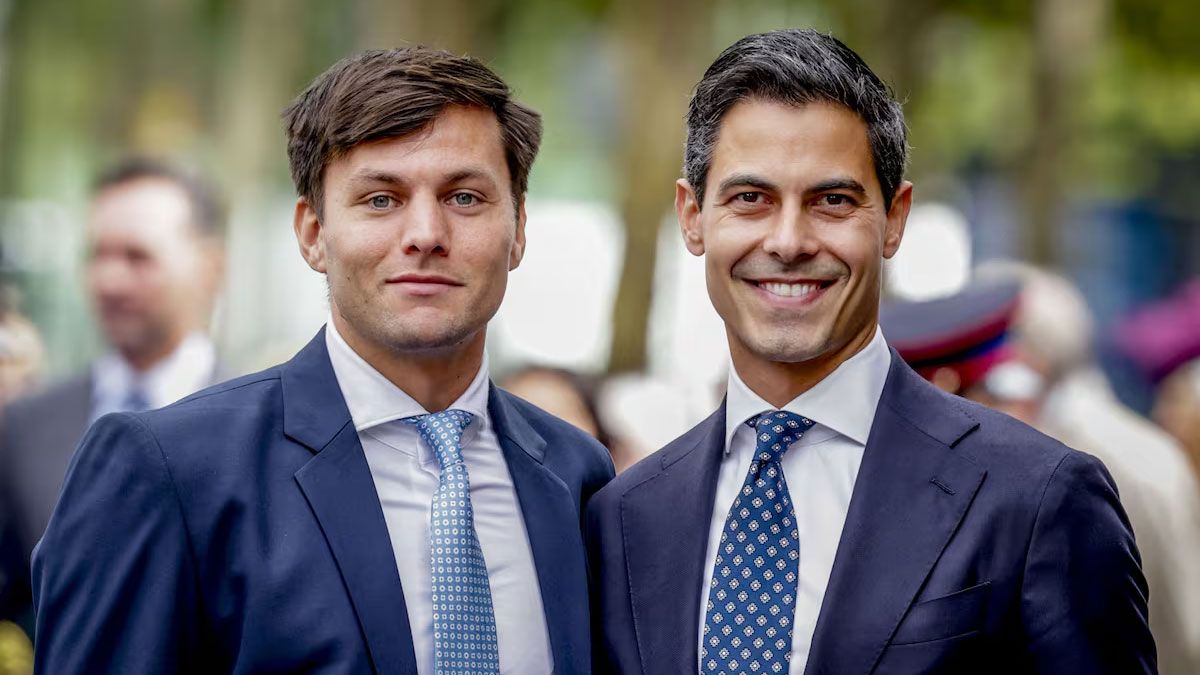 Nicolás Keenan junto a su pareja, el Primer Ministro de Países Bajos, Rob Jetten