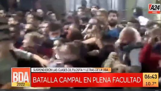 Así se batió una batalla campal en la Facultad de Filosofía y Letras
