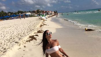 Natalia Fassi realizó una producción sexy en su viaje de luna de miel