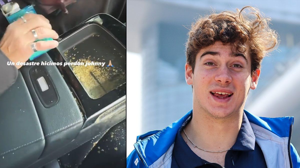 El blooper de Franco Colapinto en China con la yerba y el mate. (Foto: A24.com)