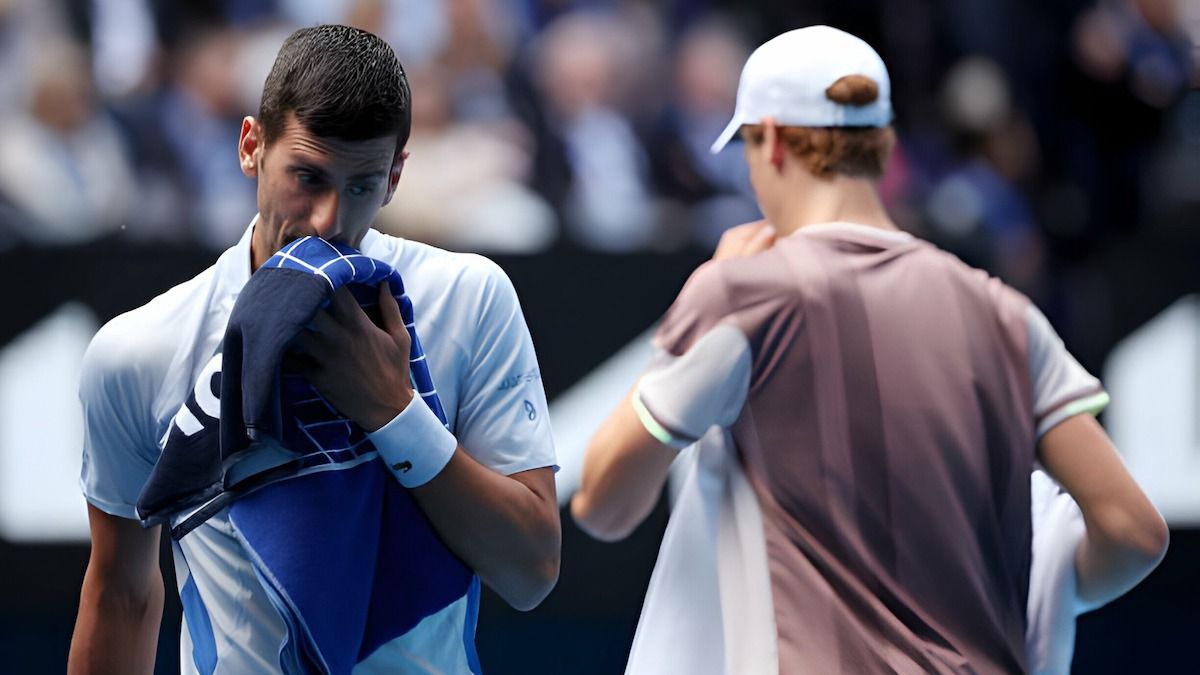 Novak Djokovic, n&uacute;mero uno del mundo, cay&oacute; ante Sinner por 6-1, 6-2, 6-7 (6/8 el tie break) y 6-3.