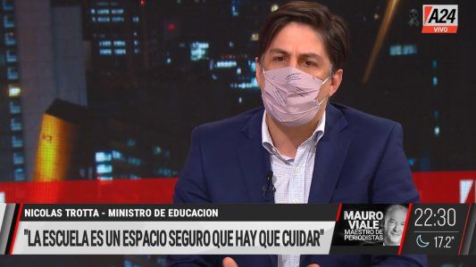Trotta admitió que se estudian restricciones, pero que la escuela no puede ser lo primero que se afecte