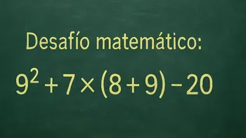 Desafío matemático: ¿en cuánto tiempo lo resolvés?