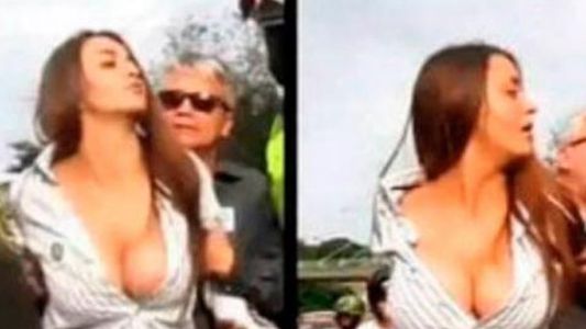 Esta mujer saltó a la fama luego de atacar a un policía con sus enormes lolas