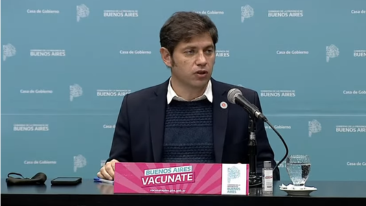 Axel Kicillof anunció la vacunación libre para mayores de 35 años