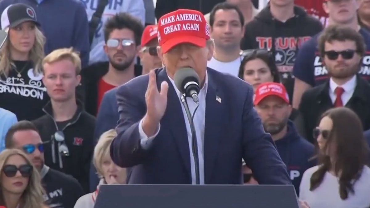 Donald Trump dice que si no gana en noviembre habr&aacute; un "ba&ntilde;o de sangre" (Foto: captura de TV).
