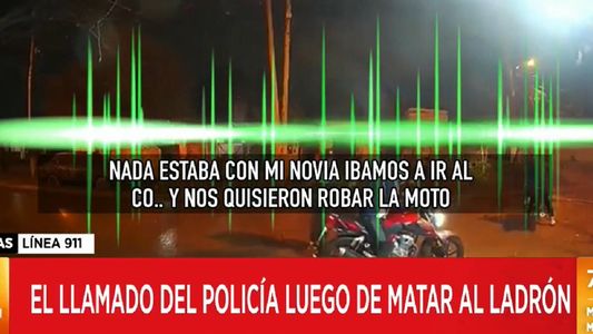 Se conoció el llamado al 911 del policía que mató a un motochorro en Moreno: Tengo un abatido