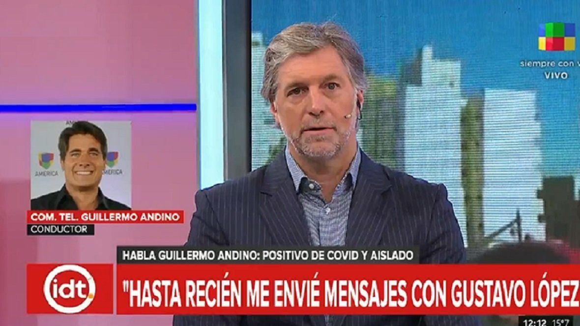 Guillermo Andino se quebró al aire tras dar positivo de coronavirus: Esto no es fácil