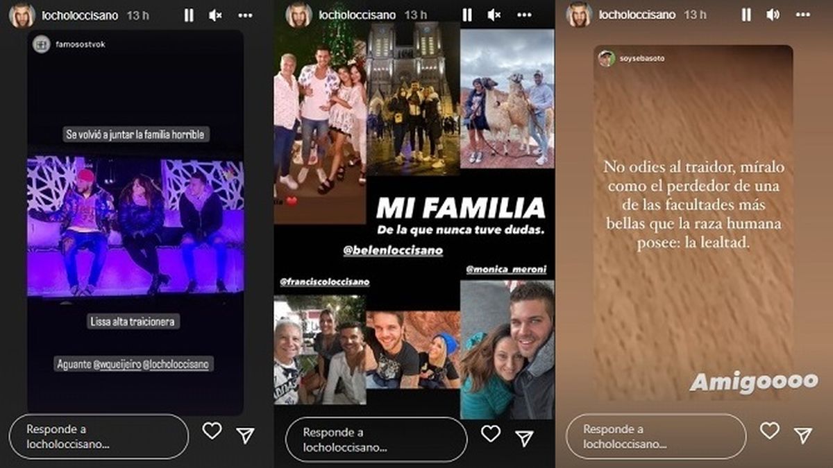 Los posteos de Locho Loccisano luego de la traici&oacute;n de Lissa Vera en El hotel de los famosos.&nbsp;