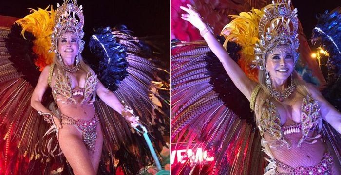 A los 67 años Graciela Alfano se lució en el carnaval de Corrientes
