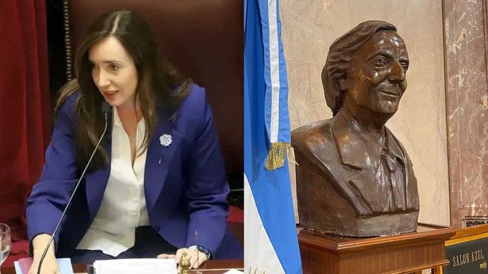 El fuerte argumento de Victoria Villarruel para sacar el busto de Néstor Kirchner del Senado