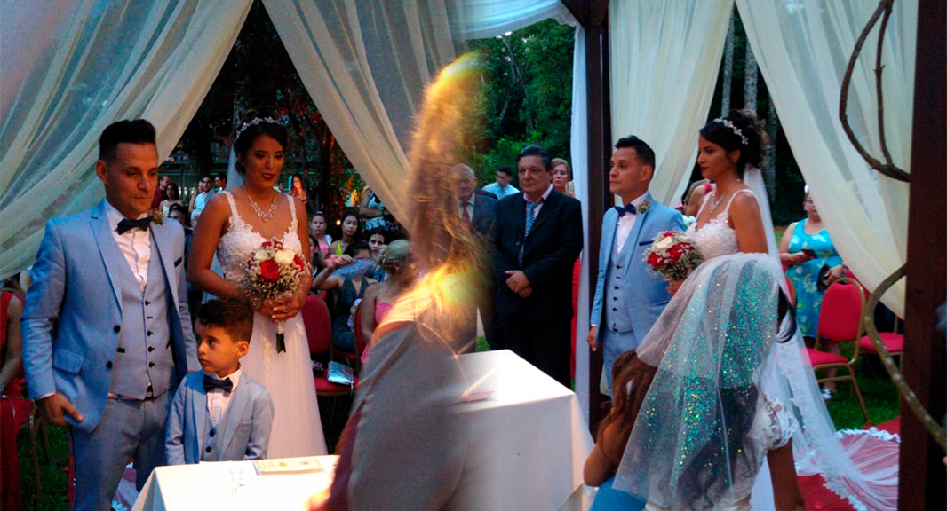 Roberto Edgar Volcán se casó con Jenifer en Puerto Iguazú