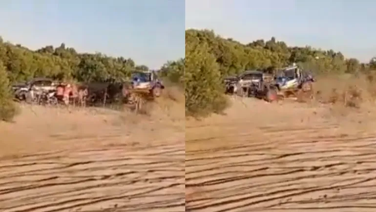 El momento de la tragedia. (Foto: LM Neuquén)