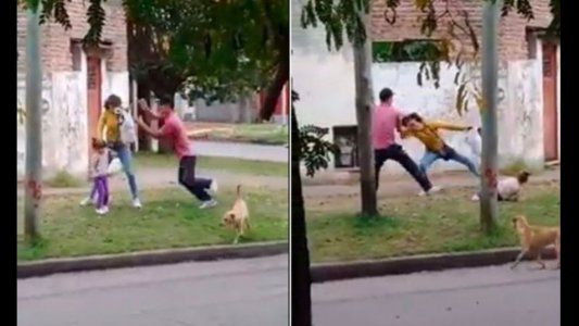 Video indignante: golpeó y zamarreó a su pareja, que tenía a su hija en brazos