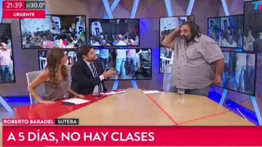 La pregunta de Nicolás Winaski que hizo enojar a Baradel: se retiró de la nota