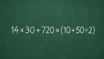 Desafío matemático para resolver en menos de 20 segundos 14 × 30 + 720 × (10 + 50 ÷ 2)