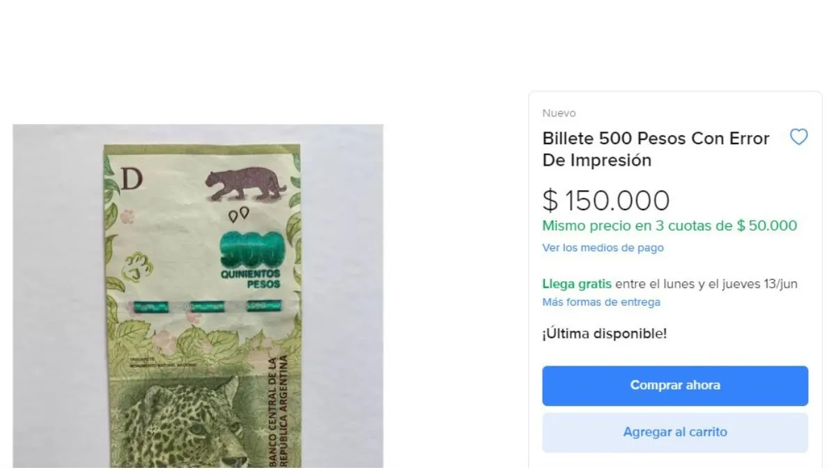 Pagan 150 mil pesos al suertudo propietario de este billete de 500 Pagan 150 mil pesos al suertudo propietario de este billete de 500