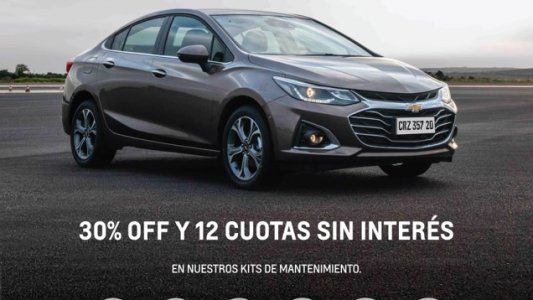 Chevrolet con descuentos de hasta 30% y 12 cuotas sin interés