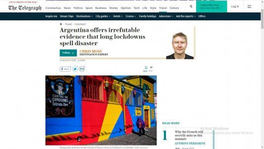 El duro análisis de un diario inglés: La Argentina ofrece muestras irrefutables de que las cuarentenas prolongadas son un desastre