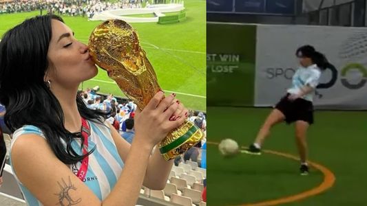 Apareció un video de Lali Espósito pisando la pelota en un partido de fútbol y juega como los dioses