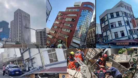 Taiwán: las impactantes imágenes del terremoto que dejó 9 muertos y 800 heridos