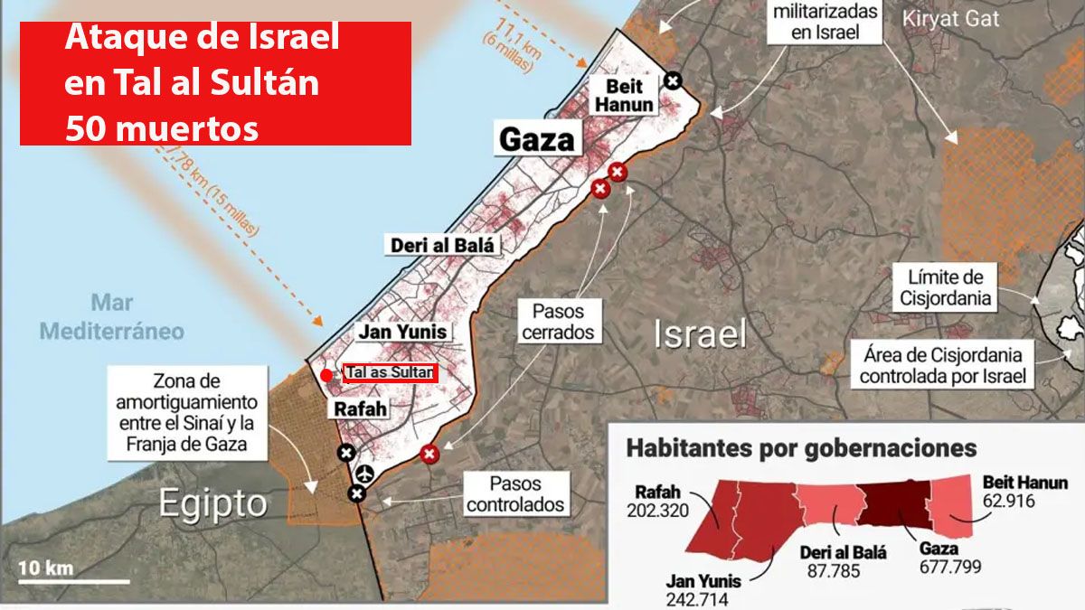 La Fuerza Aérea israelí provocó un incendio en el que muerieron 50 gazatíes en un centro de refugiados. ( Foto: Gentileza Heraldo)