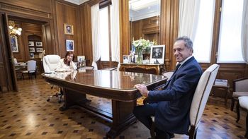 Tras el cierre de listas, Cristina Kirchner recibió a Daniel Scioli en el Senado de la Nación