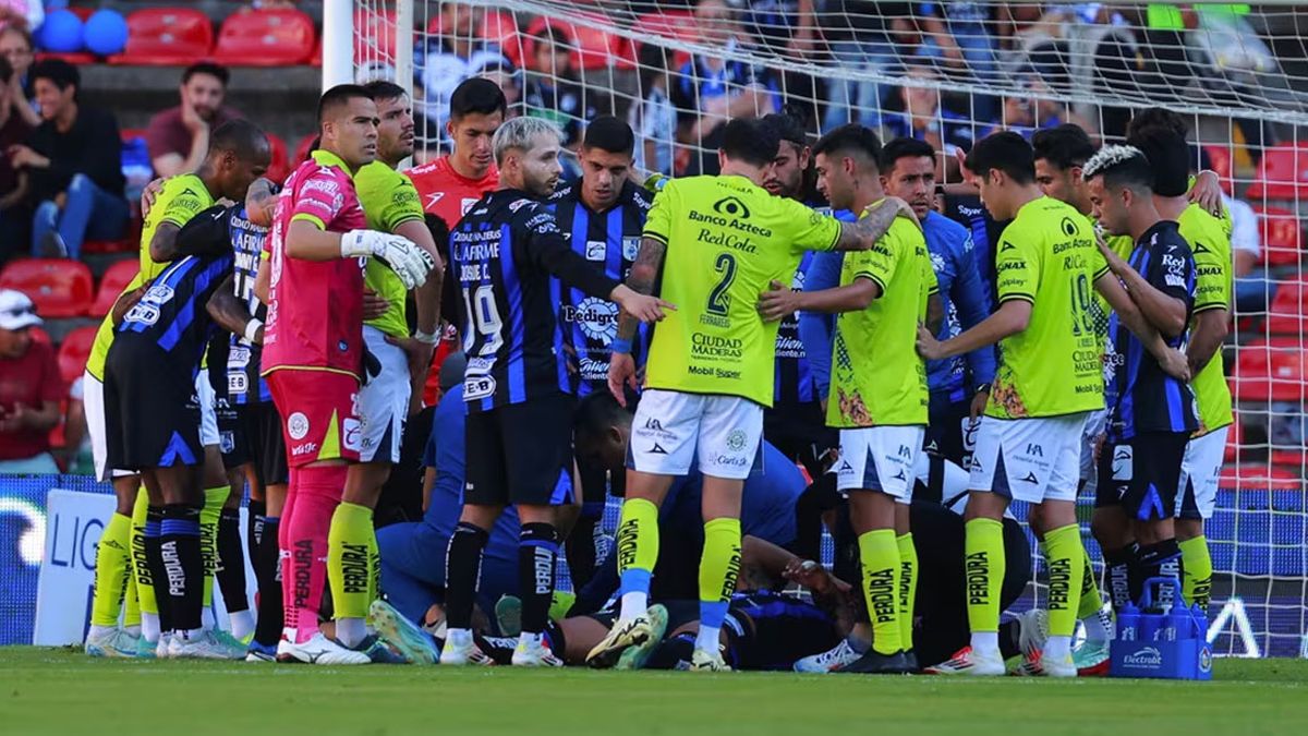 Preocupación total: el futbolista Emiliano Gómez sufrió una conmoción cerebral y convulsionó en pleno partido