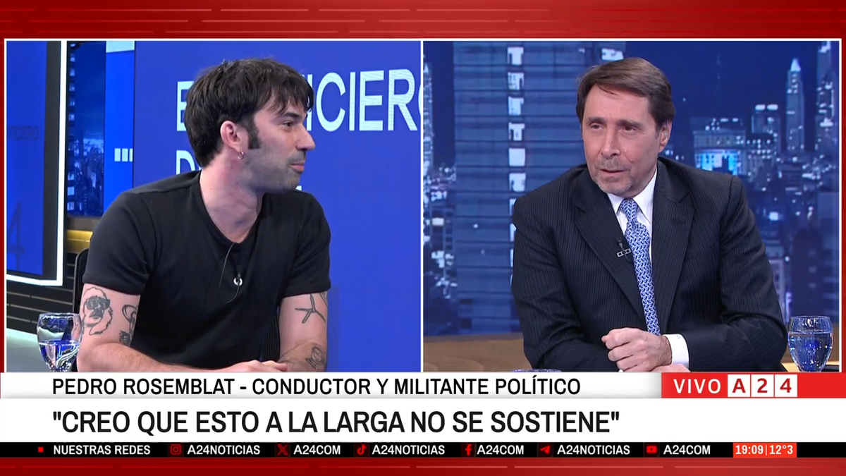 Pedro Rosemblat con Feinmann: Milei no va a gobernar 60 años, todo...
