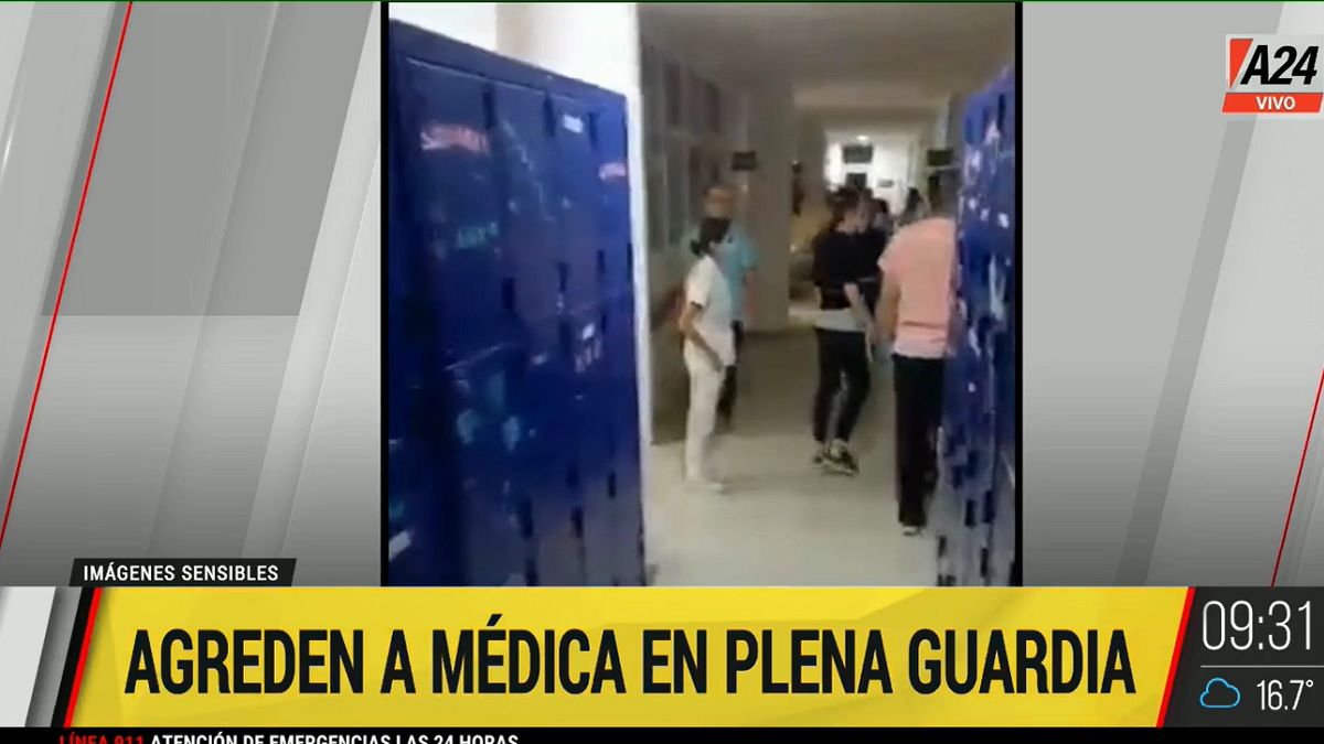 La conmoción se desató en los pasillos del hospital. Foto: captura de Tv.&nbsp;