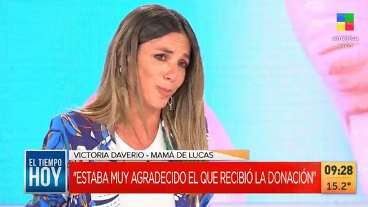 La emoción de Belén Ludueña ante una historia de donación de órganos