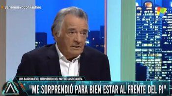 Barrionuevo dijo que la intervención del PJ es buena para la democracia y le tiró un centro a Monzó