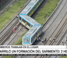 Una formación del tren Sarmiento descarriló en Liniers y el servicio funciona desde Haedo hasta Moreno