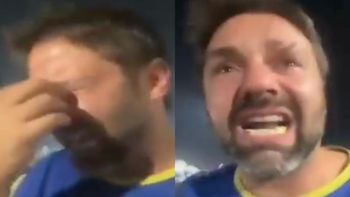 Fabio Rabin, durante el video en el que relató el dramático momento (Foto: captura de video).