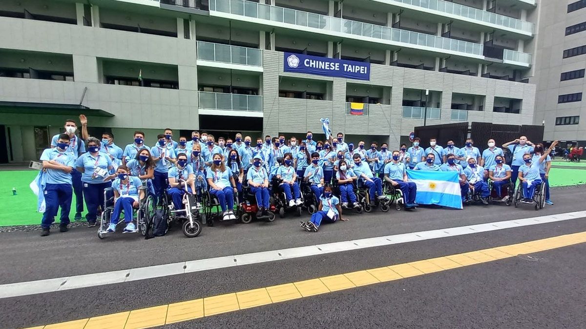 La Delegación Argentina que participó en los Juegos Paralímpicos de Tokio.&nbsp;