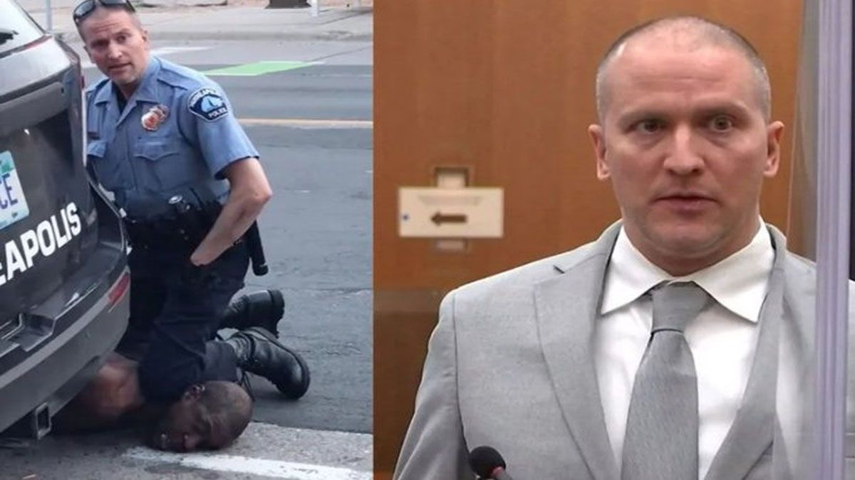 Derek Chauvin, el policía que asesino a George Floyd, condenado a otros 21 años de prisión (Foto: Gentileza Nueva era de la comunicación)  