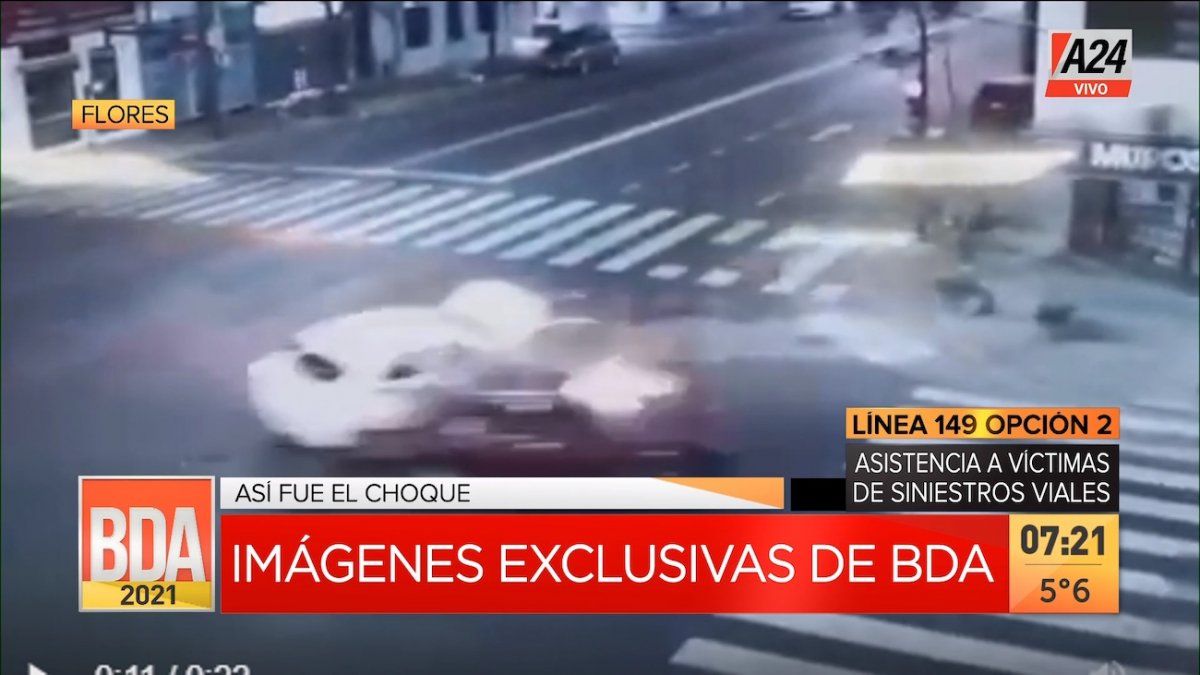 Así fue el momento en el que el Renault 18 chocó contra el&nbsp;