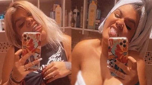 El destape hot de More Rial: Al desnudo tras salir de la ducha