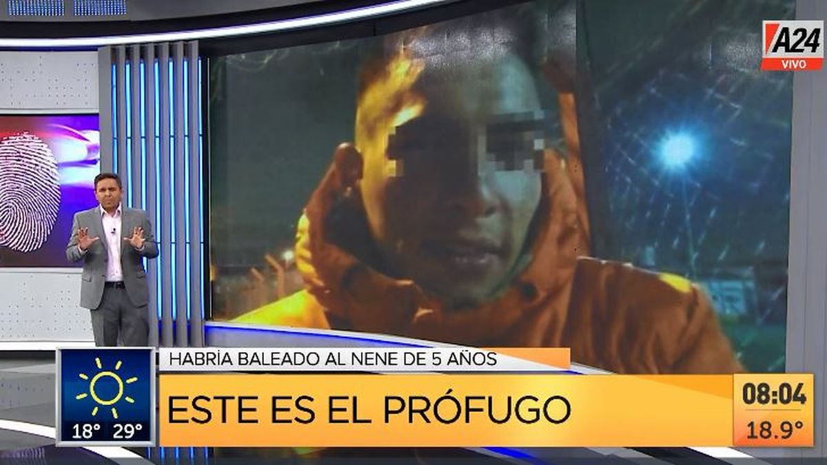 Lanús: quién es el prófugo que baleó al nene de 5 años en un tiroteo. (Captura de Tv)