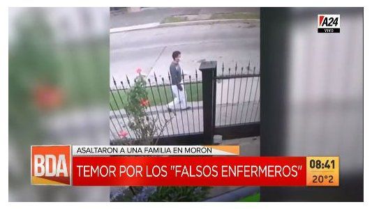 Morón: se busca a banda que se hace pasar por falsos enfermeros para robar