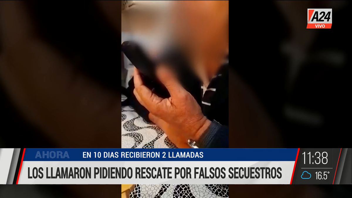 Así le hacían falsos secuestros extorsivos a un jubilado. (Captura de Tv)
