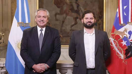 Alberto Fernández recibe en Casa Rosada a Gabriel Boric, su par de Chile