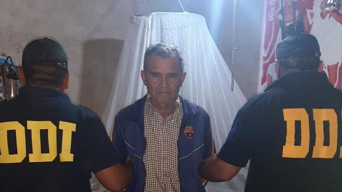 Damián Lescano, de 70 años, fue detenido como principal sospechoso de la desaparición de Nancy Videla (Foto: Prensa Policía Bonaerense).