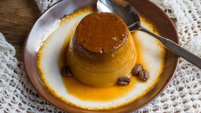 FLAN CON CAFÉ receta casera: poste clásico y MUY SABROSO