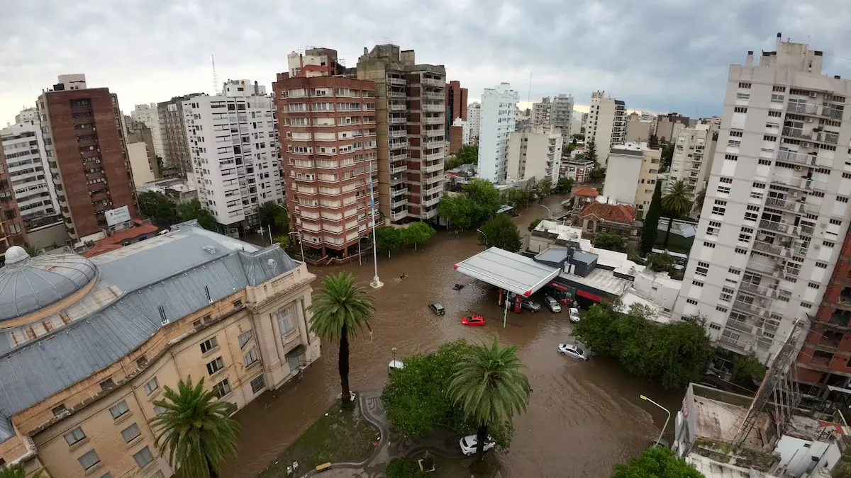 Bahía Blanca bajo el agua.&nbsp;