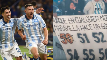 Maravilla Martínez reveló su charla con el autor de la bandera que contaba sus goles y al que culpaban de su sequía: Le dije que...