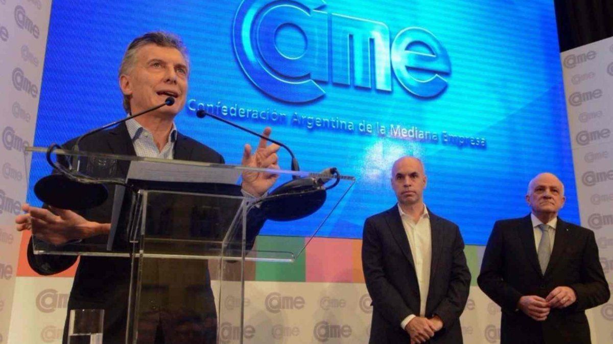 Gesto: Macri va con Sica y Triaca a cerrar el “día internacional de las pymes” en la CAME