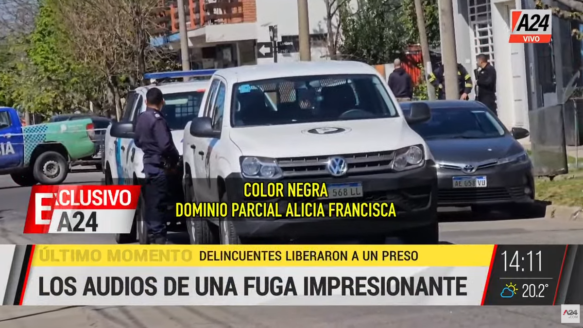 Golpe comando en Campana: el desesperado audio que dio aviso a la policía sobre la fuga. (Captura)